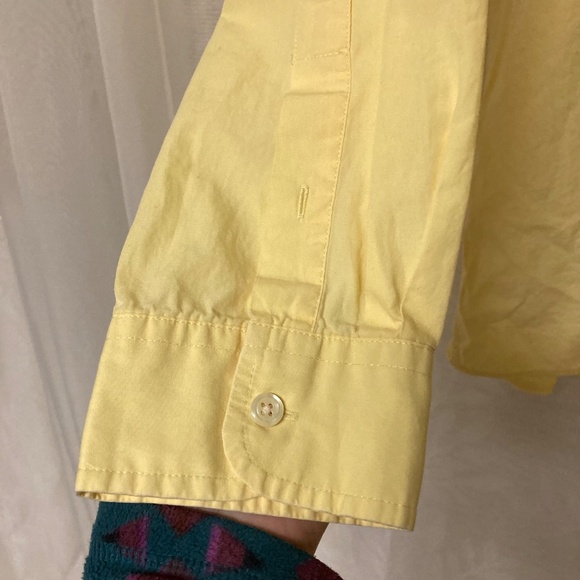 J Crew‎ Mens XL Yellow Cotton Long Sleeve Button Down Casual Shirt - Picture 10 of 14